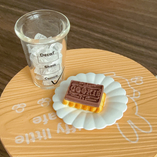 Sculpted Chocolate Biscuit Miniature Food