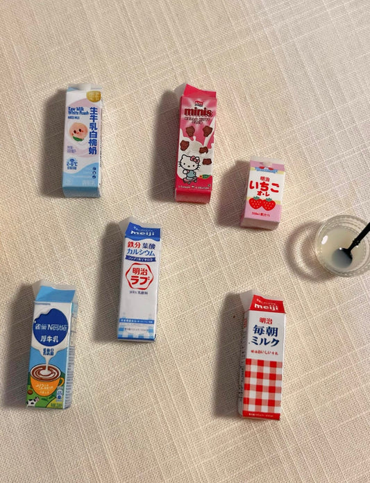 Mini Milk Carton Miniature Food