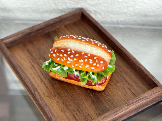 New Orleans-Style Chicken Burger Miniature Food