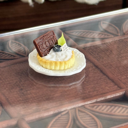 Chocolate Tart Miniature Food